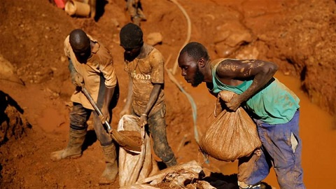 Galamsey operators at a concession