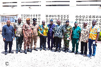 Lands Minister in a group photograph with the Upper West Regional House of Chiefs