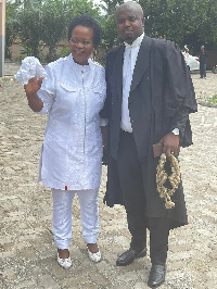 Krachi West MP, Helen Abena Ntoso and her lawyer, Edudzi Kudzo Tamakloe