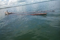 The fishermen ran short of fuel and lost control of the outboard motor