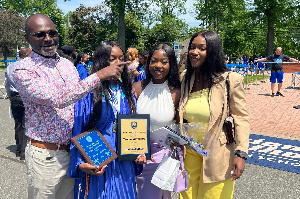 Kennedy Agyapong With Three Daughters