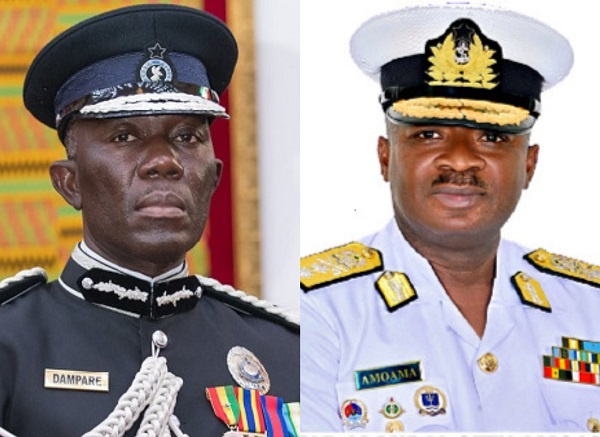 IGP George Akuffo Dampare (left), CDS Seth Amoama (right)