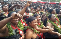 Mourners at the Manhyia Palace