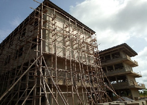 The abandoned Community Day School  at Fumso