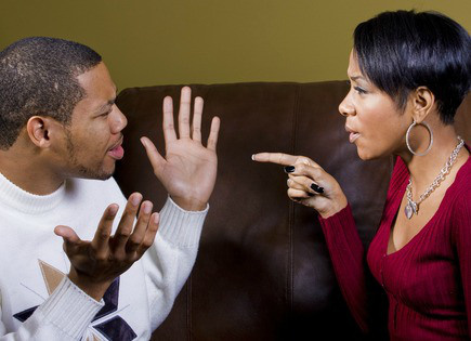 File photo of a couple arguing