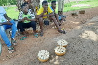 Some of the children selling along the Bolgatanga-Navrongo highway in the Upper East Region