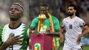 Victor Osimhen, Sadio Mane and Mohamed Salah