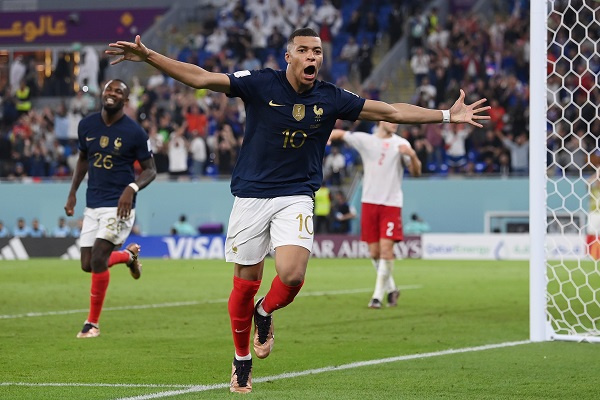 Kylian Mbappe scored a hat-trick on the night