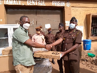 The computers being presented to officers at the Tamale Prisons