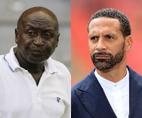 James Kuuku Dadzie(L) and Rio Ferdinand(R)