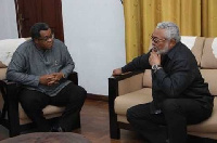 Mr. Goosie Tanoh and former President Jerry John Rawlings