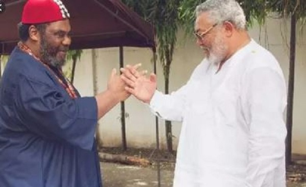 Pete Edochie and the late Jerry John Rawlings