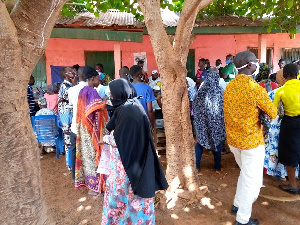 Scenes at Anglican polling station 'A'