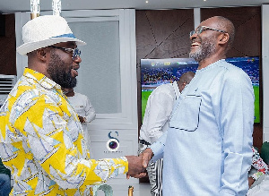 Osei Kwame Despite and Kennedy Agyapong having a good laugh