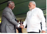 Late former President Jerry John Rawlings and John Agyekum Kufuor