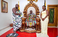 The couple with Otumfuo Osei Tutu II