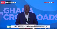 John Mahama delivering the lecture