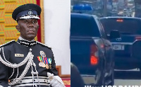 IGP George Akufo Dampare's convey in traffic