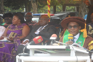 VC of UENR, Professor Harrison Kwame Dapaah addressing the congregation