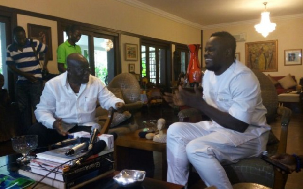 Cwesi Oteng at Nana Addo's resident