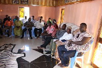 Anthony Karbo at the palace of Lawra paramount chief