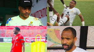 A photogrid of Andre Ayew, Mohammed Salisu, Dennis Odoi and Alexander Djiku