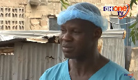 Richard Tindani is a mortuary attendant at the Korle Bu Teaching Hospital