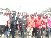 Leading members of NDC lead the frontline of demonstrations against the voters register