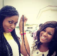 Yvonne Nelson [left] with Berla Mundi [right]