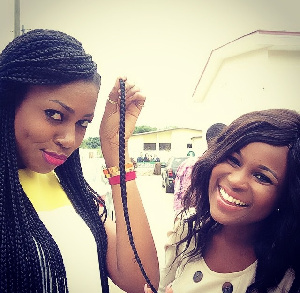 Yvonne Nelson [left] with Berla Mundi [right]