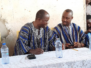 The Defeated aspirant  Alhaji Abdulai Haruna (Right),  and Thomas Donko Ogajah(Left) incumbent