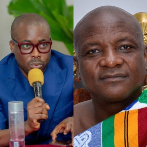 Paul Adom-Otchere (left) and Togbe Afede XIV (right)