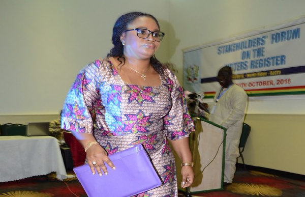 Chair of the Electoral Commission, Charlotte Osei