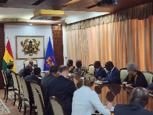 President Akufo-Addo in a meeting with the IMF boss Kristalina Georgieva at the Jubilee House