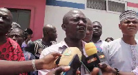 An aggrieved NPP member speaking to the media