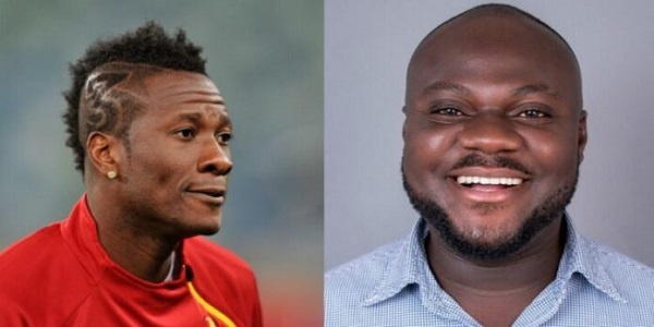 Asamoah Gyan and journalist Anthony Osarfo