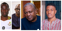 Emmanuel Agyemang-Badu, Asiedu Nketiah, John Dramani Mahama and Sharaf Mahama