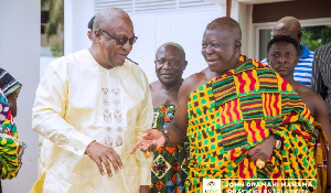 John Mahama and Asantehene Otumfuo Osei Tutu II