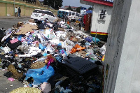 The Tema lorry station is in a total mess as it is overwhelmed with piles of rubbish