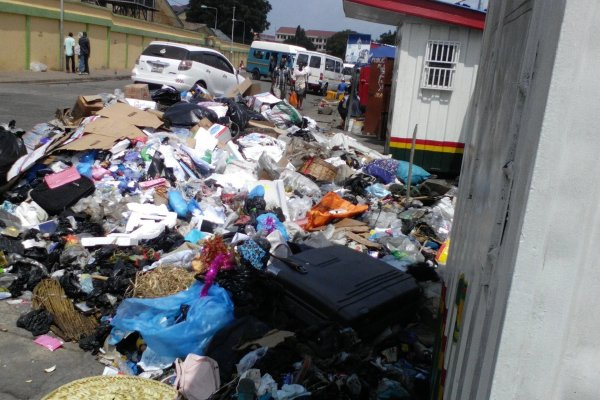 The Tema lorry station is in a total mess as it is overwhelmed with piles of rubbish