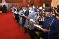 New envoys take thir oath of office at the presidency in Accra