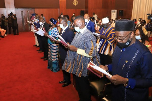 New envoys take thir oath of office at the presidency in Accra