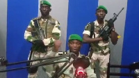 Screengrab of the soldiers announcing the coup