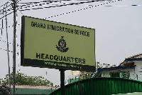 Signage at Ghana Immigration Service Headquarters in Accra