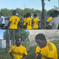 Osei Kuffuor, Stephen Oduro in action as Ghana legends play Sierra Leone in US