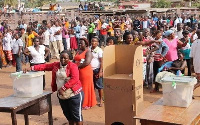 File photo: A voter casting her vote