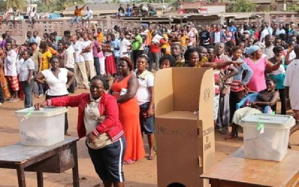 File photo: A voter casting her vote