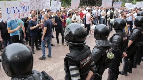 Protests have been staged in front of Moldova's parliament in recent days