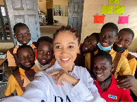 Sister Deborah with some students