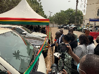 Attorney General and Minister of Justice, Godfred Yeboah Dame making the presentation